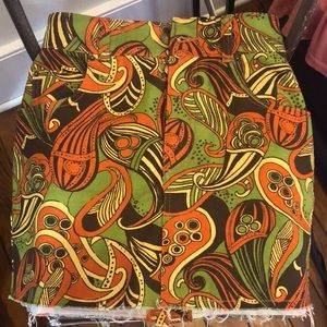 Urban Outfitters BDG Retro Paisley Denim Skirt